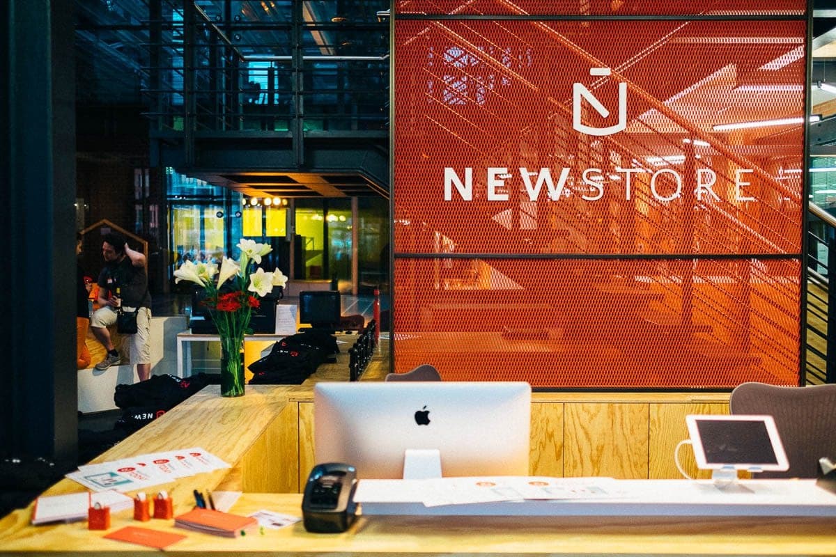Front desk of the NewStore office