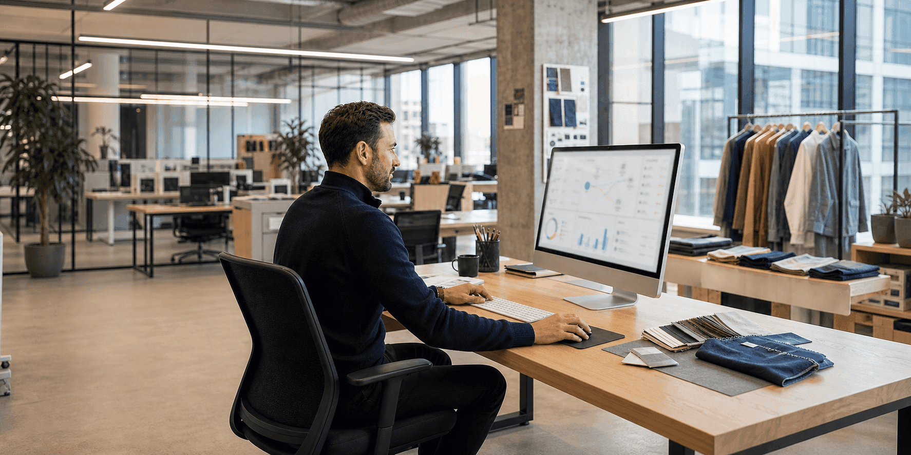 A retail operations manager reviewing live order routing on a dashboard