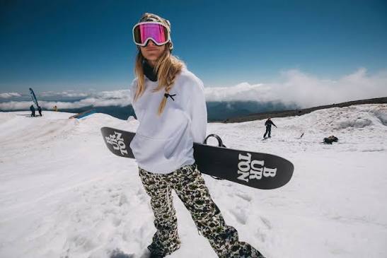 Burton rider on the mountain
